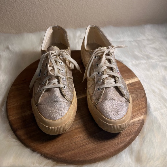 Superga Metallic Gold Made in Italy Sneakers Size EU 38 - Picture 10 of 10